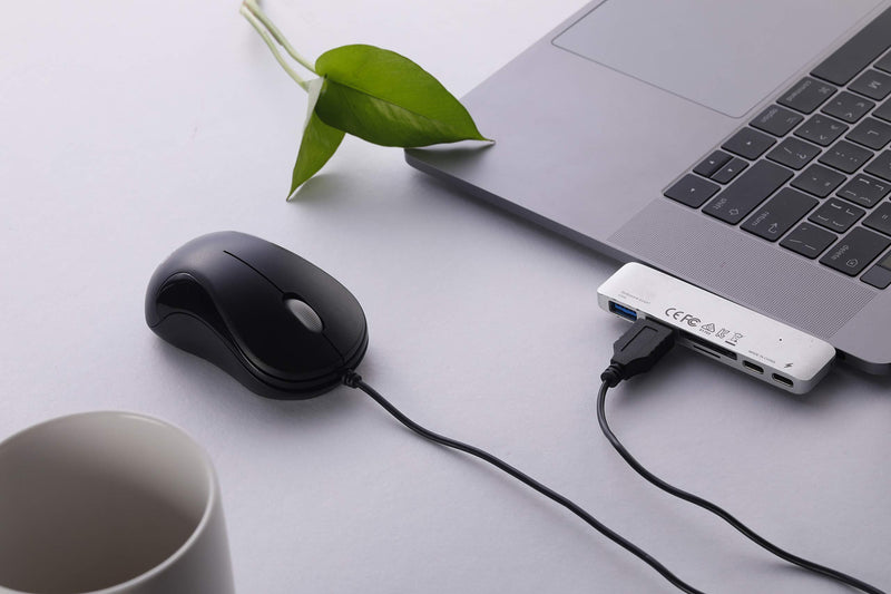 Computer Mouse 2 Pack Mini USB Mouse for Laptop Designed USB Optical Wired Mice for Office and Home use Compatible with Computer Laptop PC Desktop Windows 7/8/10/XP Vista and Mac Black Color by SOONGO BlackDouble