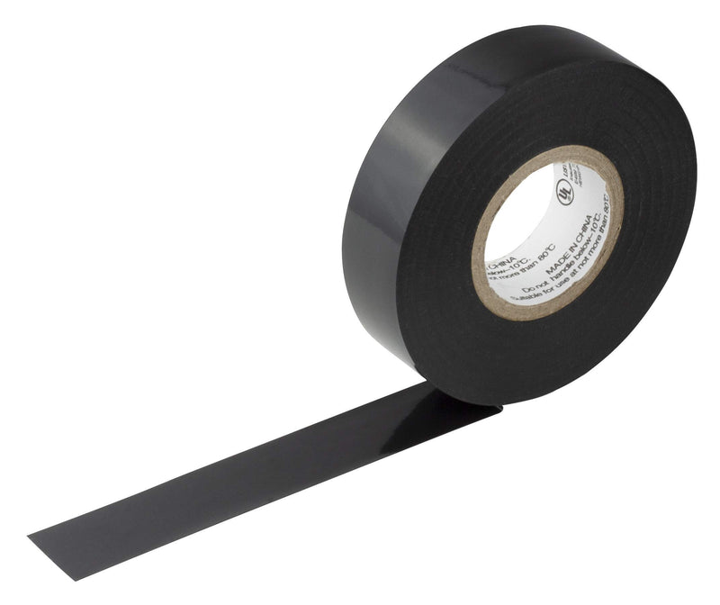 GTSE Vinyl Electrical Tape, 3/4 in x 66 ft, Black Waterproof Tape, UL & CSA Listed, Flame Retardant, UV Resistant, 1 Roll