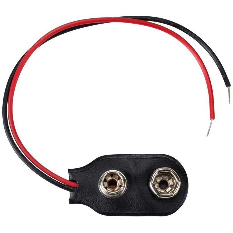 QMseller 10pcs DC 9V Battery Clip I-Type Soft Buckle Connector Lead Wire 15cm Long