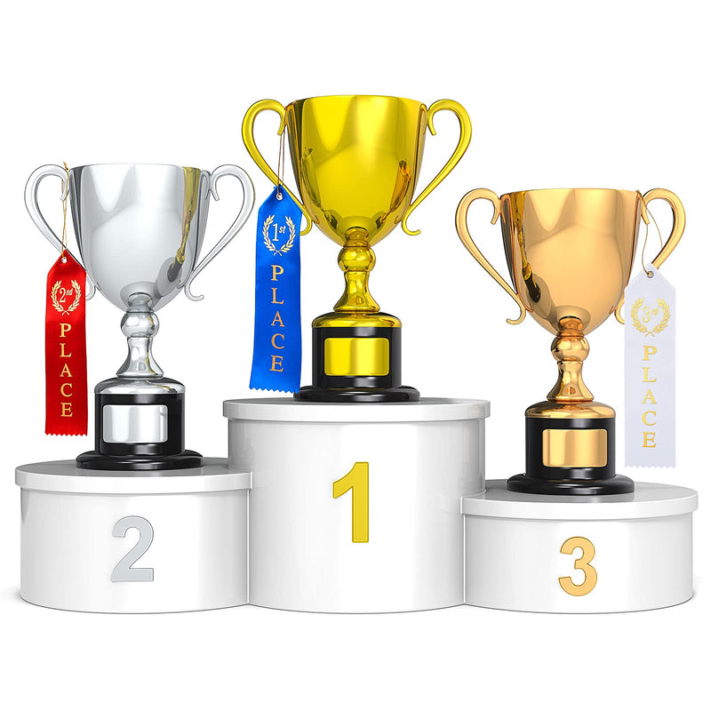 75 Pcs Award Ribbons 1st, 2nd, 3rd, 4th, 5th Place Flat Carded Set Prize Ribbon Contest Award Ribbons with Event Card and Rope for Competition, Sports Event, School, Contests