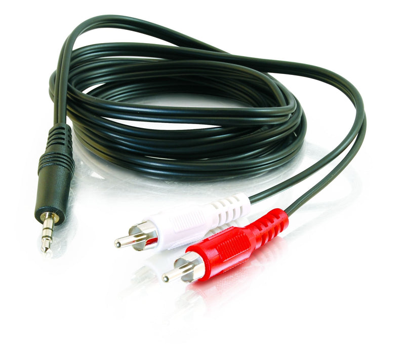 C2G 40423 Value Series One 3.5mm Stereo Male to Two RCA Stereo Male Y-Cable (6 Feet, 1.82 Meters), Black