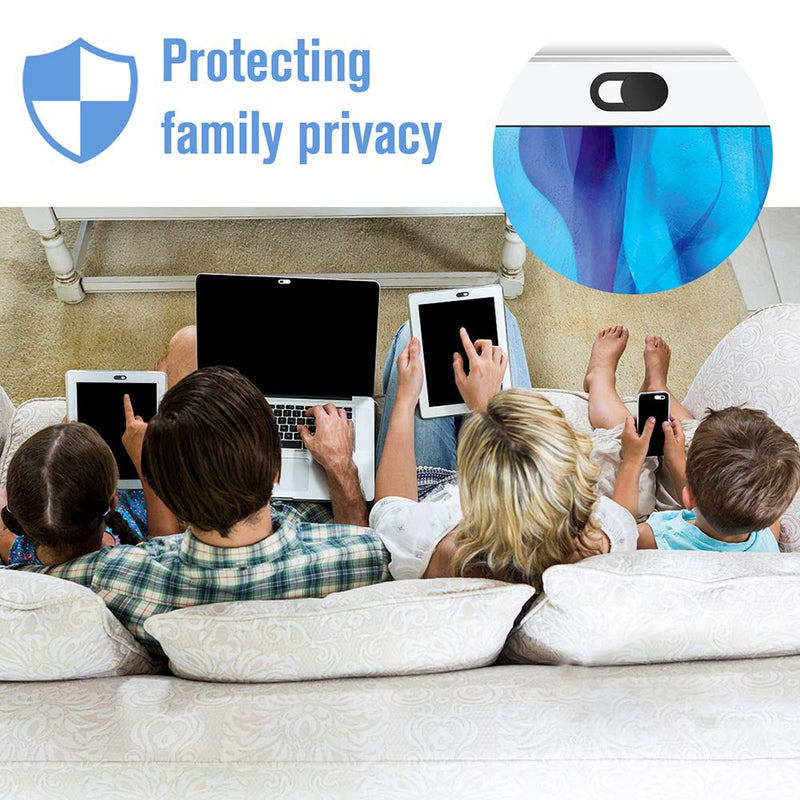 Webcam Cover Slide,[6 Pack] Ultra-Thin Laptop Web Camera Cover Compatible with MacBook,Laptop,PC,Computer,iMac,iPad, iPhone Cell Phone etc. 0.022in Thick Web Blocker Protect Your Privacy and Security 6 Pack Black