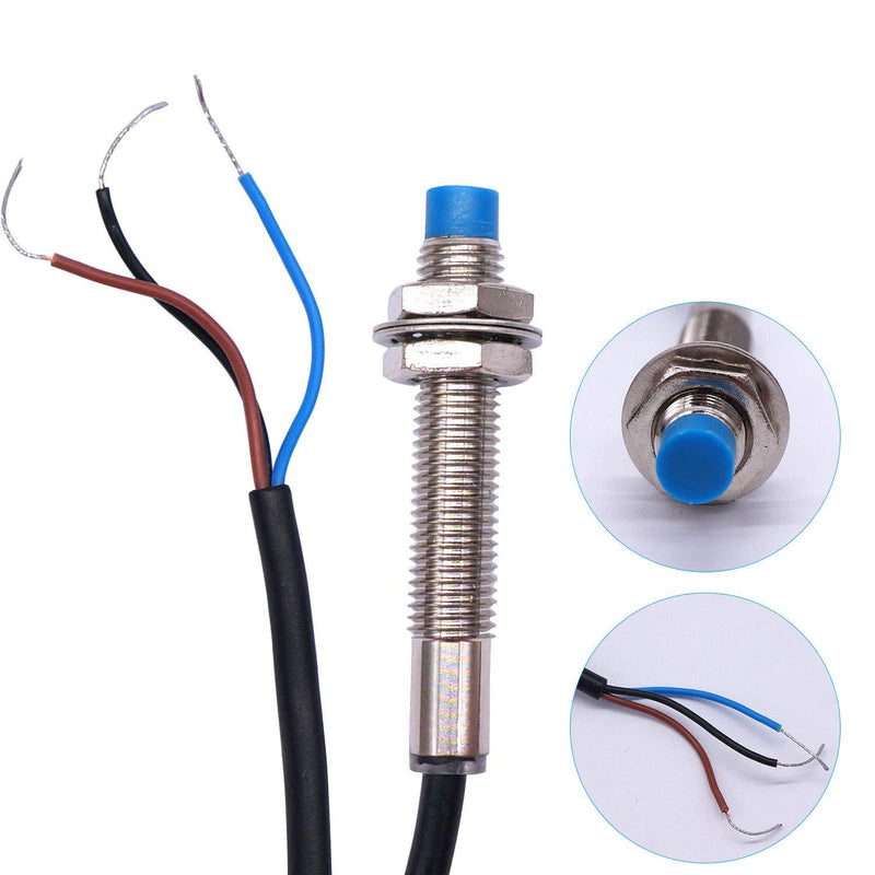 Taiss 1pcs M8 LJ8A3-2-Z/BX Inductive Proximity Sensor Detection Switch NPN NOï¼ˆNormally Openï¼‰ DC6-36V Approach Sensor 2mm Proximity Switch