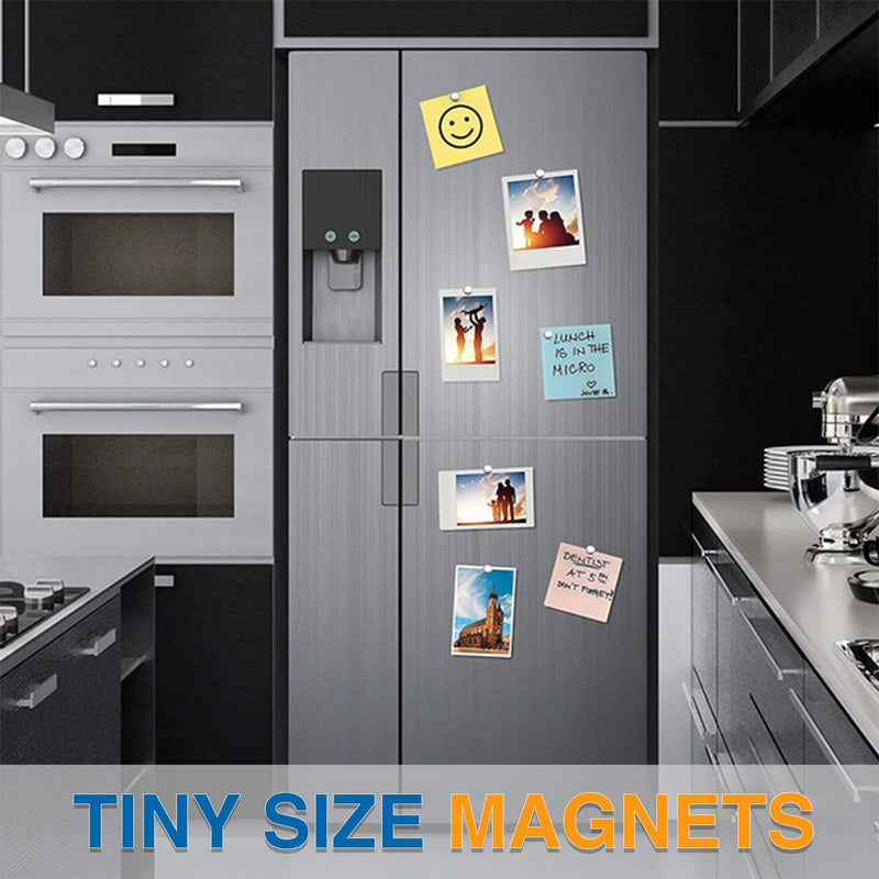 TRYMAG Refrigerator Magnets 80 Pcs, Small Round Disc Fridge Magnets, Multi-Use Tiny Cylinder Office Magnets for Whiteboard, Crafts,Dry Erase Board 6x3-80