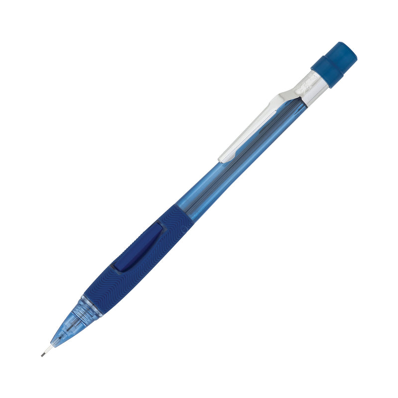 Pentel Quicker Clicker Automatic Pencil, 0.7mm, Transparent Blue Barrel, 2 Pack (PD347BP2-K6)