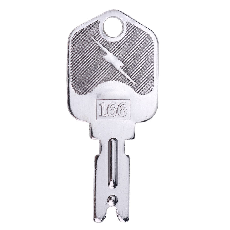 ZTUOAUMA 6X Ignition Keys #166 with Key Chain for Clark Yale Hyster Komatsu Gradall Gehl Crown 186304 51335040 A214062 1430 Hyster Forklift and More(Pack of 6) 6 PCS