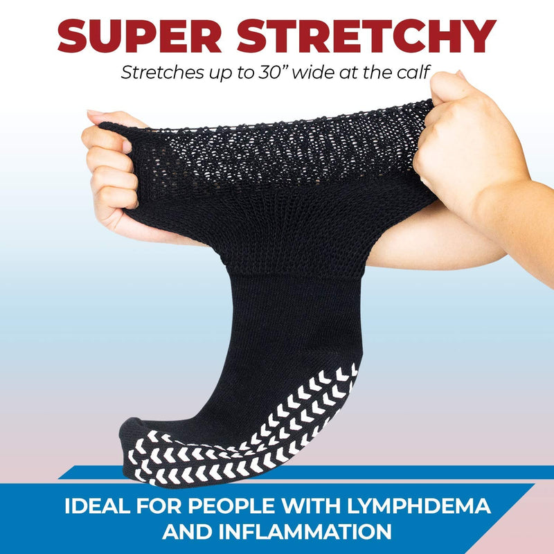 Extra Wide Socks for Swollen Feet, Extra Wide Bariatric Socks, Non Slip Cast Sock, Diabetic Edema Socks, Hospital Socks, Swollen Feet Socks Women, Extra Wide Mens Socks, Edema Socks, Lymphedema Socks
