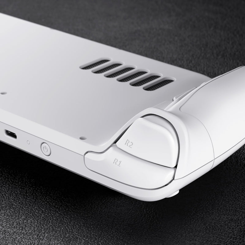 eXtremeRate White Custom Faceplate Back Plate Shell for Steam Deck, Handheld Console Replacement Housing Case, DIY Full Set Shell with Buttons for Steam Deck Console - Console NOT Included