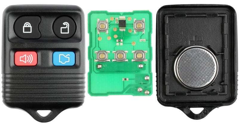 2 KeylessOption Replacement Keyless Entry Remote Control Key Fob Clicker Transmitter - Black