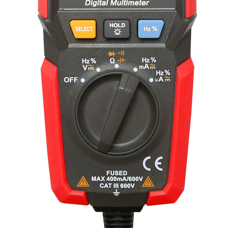 UNI-T UT125C Digital Multimeter Pocket Multi Tester, 4000 Counts AC DC Voltage AC DC Current Resistance Capacitance Frequency Duty Cycle NCV Diode Test Continuity Test Data Hold Auto Power off