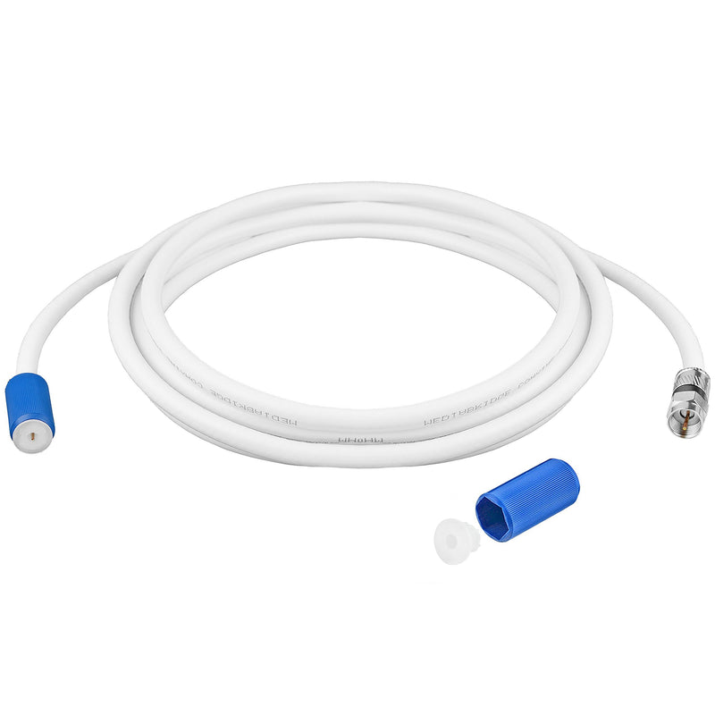 Mediabridge Coaxial Cable (8 Feet) with F-Male Connectors - Ultra Series - Tri-Shielded UL CL2 in-Wall Rated RG6 Digital Audio/Video - Includes Removable EZ Grip Caps (Part# CJ08-6WF-N1)