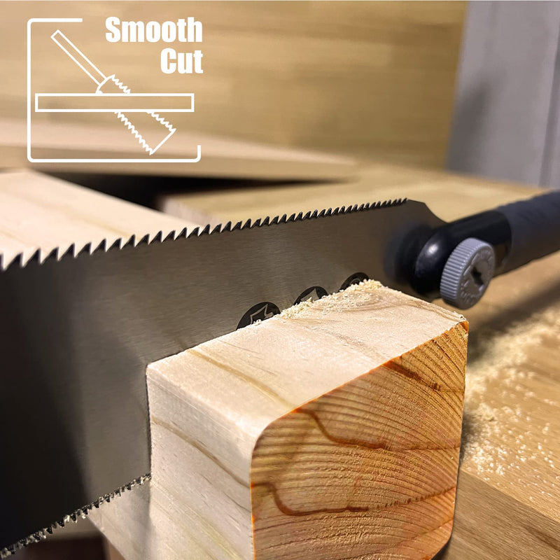 RUITOOL Japanese Pull Saw 10 Inch Double Edge Sided Hand Saw Ryoba SK5 Flexible Blade 10&18TPI Flush Cut Non-slip Plastic Handle Wood Saw for Woodworking Tools Small