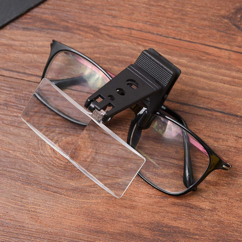 UXELY Magnifier Magnifying Lenses Magnifying Glass Clip On Eyeglass Loupe Hands Free