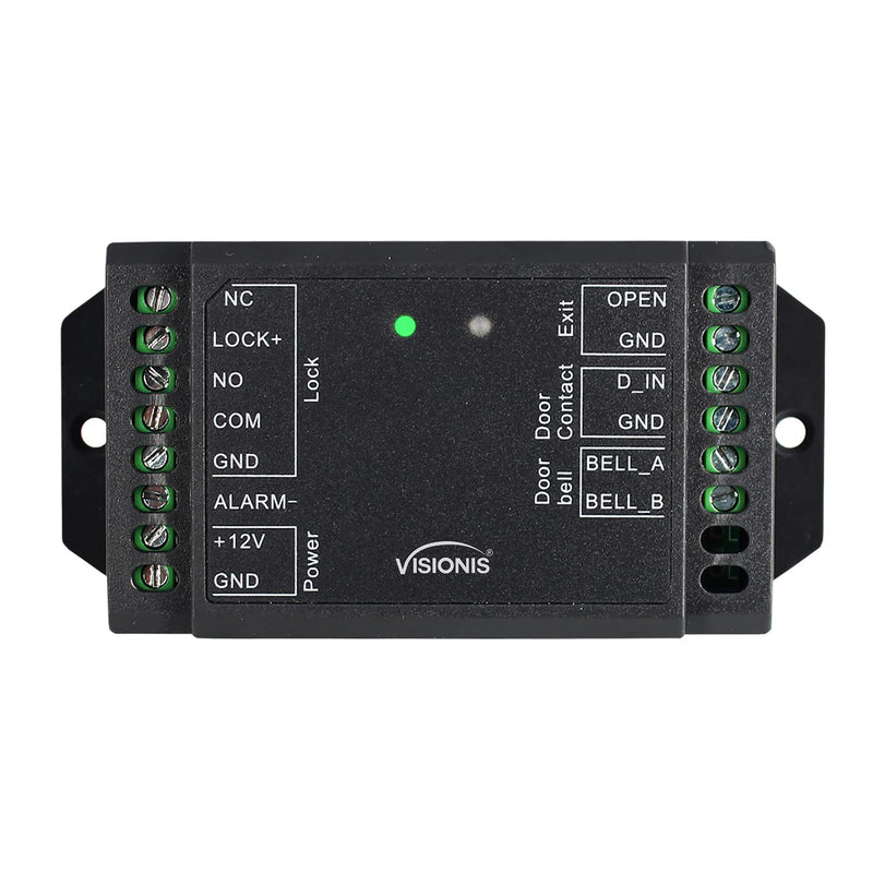 Visionis VIS-3200 Outdoor IP65 Black Access Control Kit with Wireless RFID Keypad, Exit Button, Receiver, 433 MHz 165 Ft Range with 500 Users Standalone Battery Operated