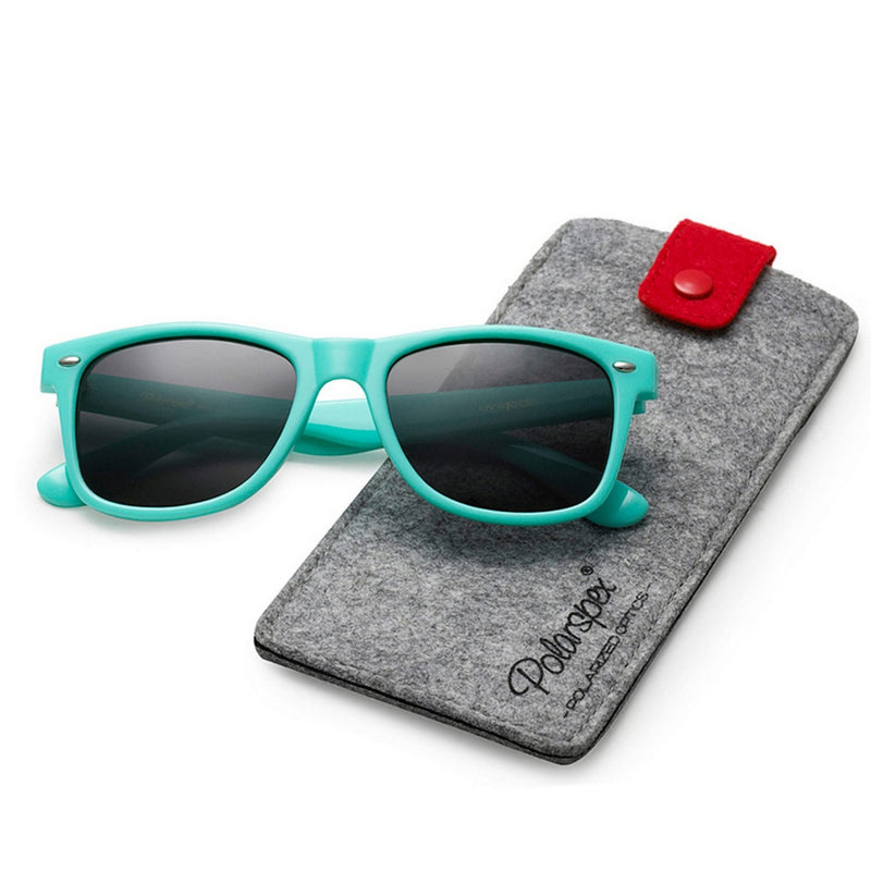 Polarspex Mens Sunglasses - Retro Sunglasses for Men & Women - Driving, Fishing Sunglasses For Men - Polarized Cool Shades Turqoise Teal | Smoke 52 Millimeters