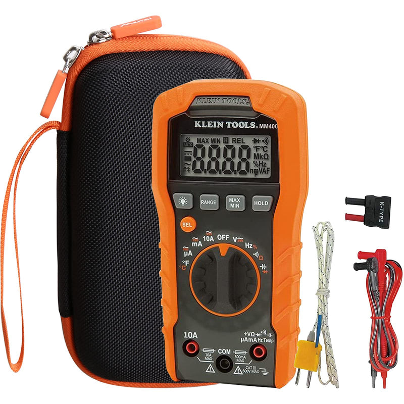 Mchoi Hard Portable Case Compatible with Klein Tools 600V MM400 / MM300 Multimeter (CASE ONLY)