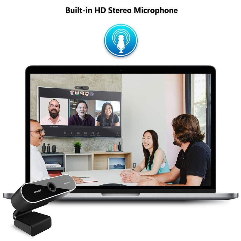 1080p Webcam With Microphone＆Privacy Cover, UHD Desktop Streaming Webcam,30fps,145°Wide Angle,2 Megapixel,USB Computer Web Camera for PC/Laptop/Desktop/Mac, Skype, Video Call, Meeting, Zoom(Plug＆Play)