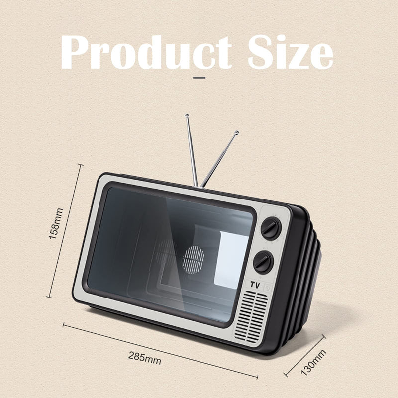 12” Screen Magnifier for Cell Phone-Retro TV Amplifier 3D HD Mobile Phone Screen Magnifying Enlarger for Movies Videos Games, Screen Amplifier–Fit for All Smartphones (Technology Grey) Technology Grey
