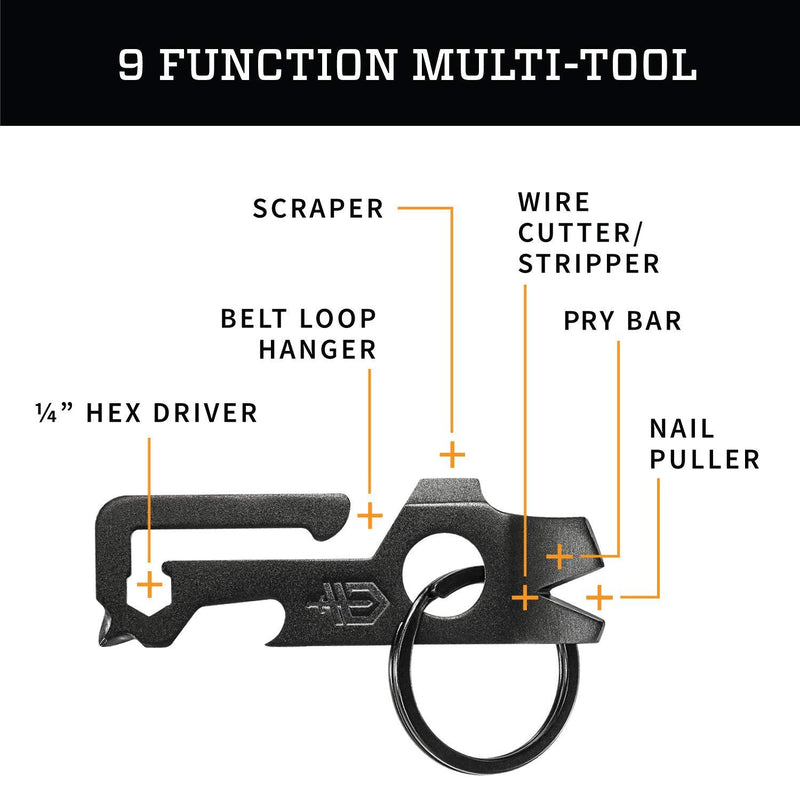 GERBER Mullet, Keychain Multi-Tool, Black [30-001645]