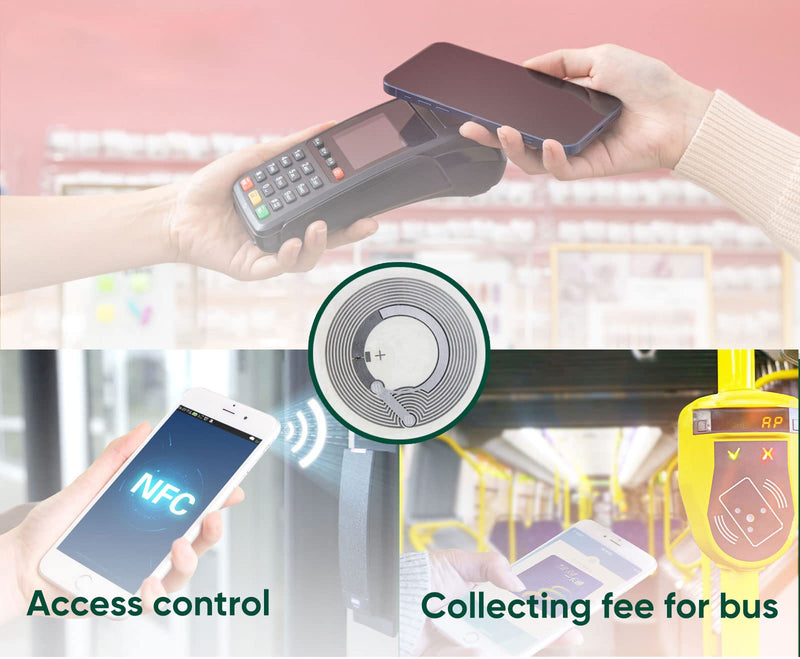 NFC NTAG213 Stickers/Tag/Adhesive Label RFID Tags with nxp213 Chip 180 Bytes Fast Read/Write/Lock Compatible with All NFC-Enabled Smartphones and Devices (50) 50