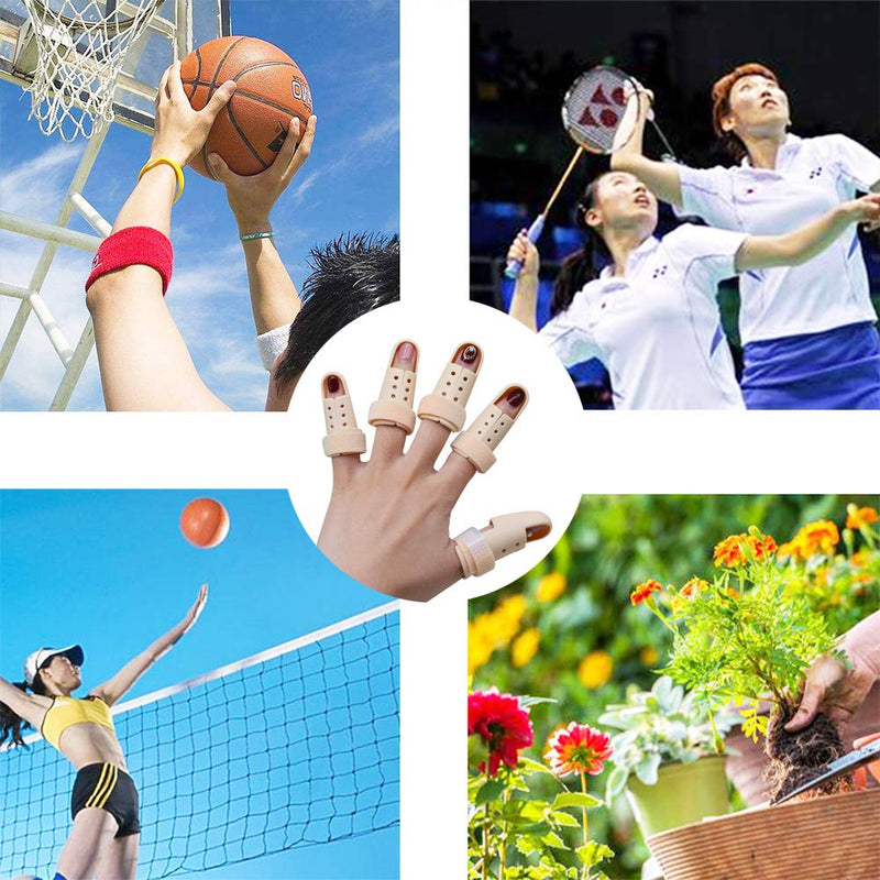 5 Pieces Finger Splint, Mallet Finger Support, Straighten Finger Plastic Finger Protector for Finger Arthritis, Trigger Finger and Finger Joint Pain