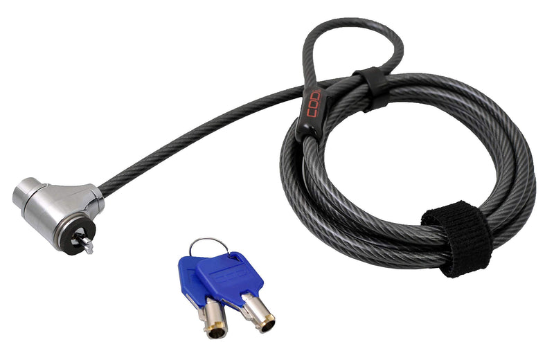 CODi Key Cable Lock, Black (A02001) - Integrated Security Solution for Laptops, Desktops and Monitors