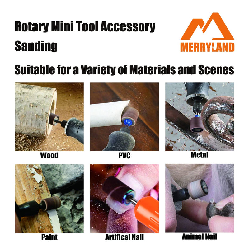 Merryland sanding sleeve for Dremel 184 pieces, sanding belt 120# 13