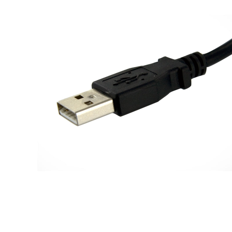 StarTech.com 1 ft Panel Mount USB Cable A to A - F/M - USB extension cable - USB (M) to USB (F) - USB 2.0 - 1 ft - molded, thumbscrews - black - USBPNLAFAM1