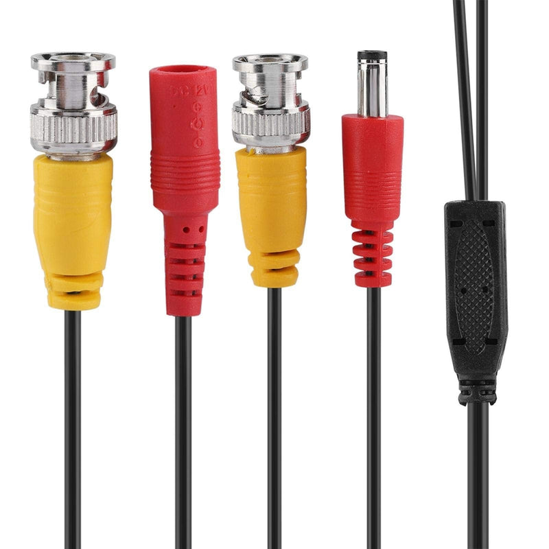 BNC Video Power Cable for CCTV Surveillance DVR Camera Monitoring System,2.1mm DC Connector (5M,10M,15M,20M)(20M) 20M