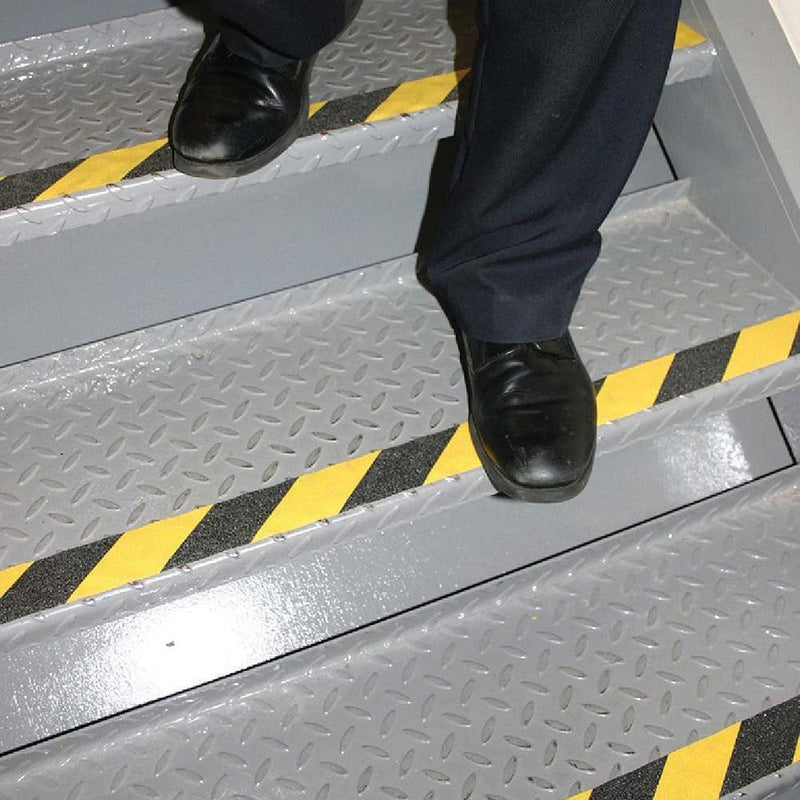 Incom Manufacturing Incom RE175 Gator Grip Yellow/Black Grit 2" x 5' Anti Slip Non Skid Safety Tape - 0805.1114