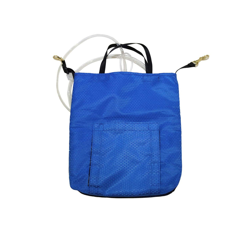 JISUNZON Urine Drainage Bag Holder - Privacy Covers for Wheelchairs, Bed Rails, Scooters - Conceals Catheter Line, Small Pocket - Durable Hooks, (Blue) Blue