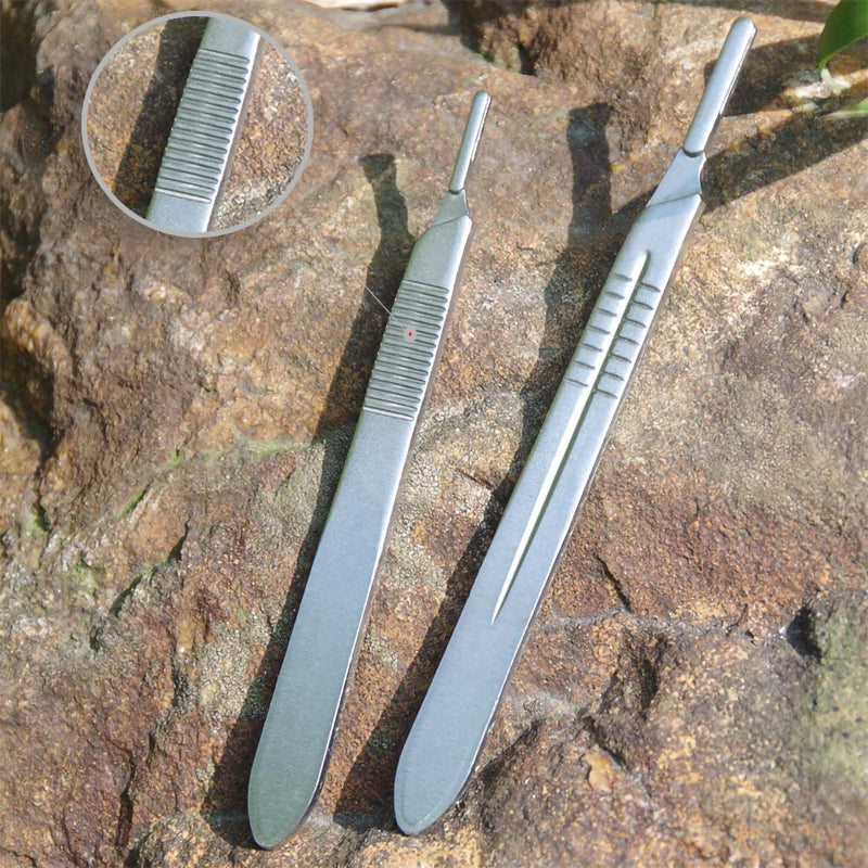 Surgical Grade Blades #11 10pcs Sterile with #3 Scalpel Knife Handle for Biology Lab Anatomy, Practicing Cutting, Medical Student, Sculpting, Repairing 10 Pcs