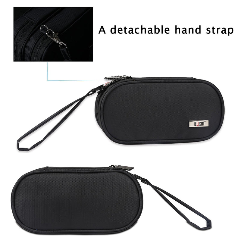 BUBM Double Compartment Storage Case Compatible with PS Vita and PSP, Protective Carrying Bag, Portable Travel Organizer Case Compatible with PSV and Other Accessories, Black