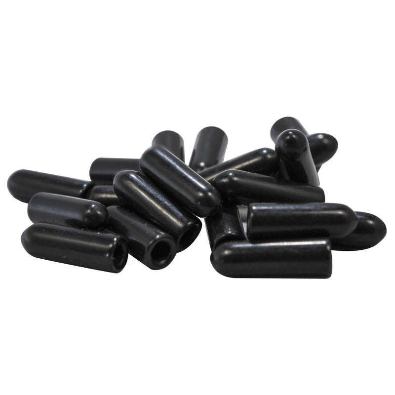 Prescott Plastics 0.25" Inch Round Vinyl Plug Insert (50 Pack), Black End Cap for Metal Tubing, Fence, Glide Insert for Pipe Post, Chairs and Furnitures 50