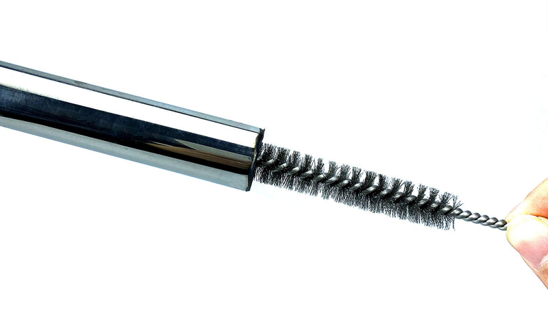Pipe Cleaning Brush Set Stainless Steel Bristles, Stainless Steel Pipe Brush Steel Bottle Brush 9 Piece Variety Pack For Auto Parts, Bottles, Guns, Tubes, Etc.