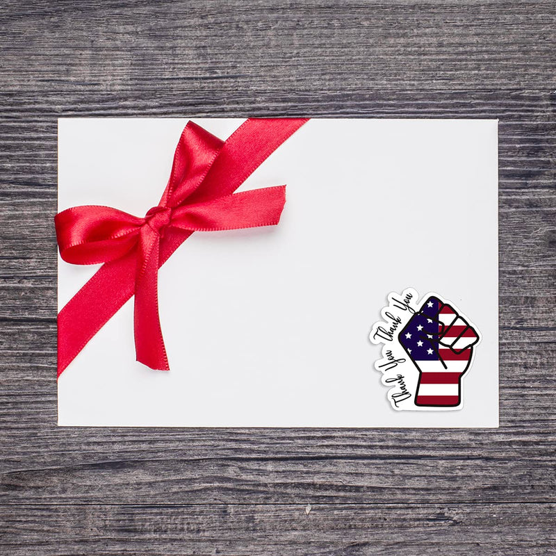 Wailozco 1.5'' America Flag Thank You Stickers ,Thank You Stickers,Handmade Stickers,Business Stickers,Envelopes Stickers for Online Retailers,Handmade Goods,Small Business,500 Labels Per Roll