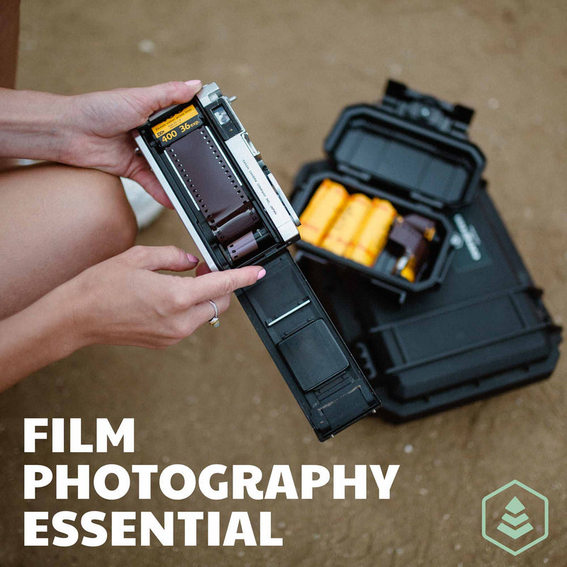 Professional Waterproof Film Carrying and Storing Case | 35mm(7 Rolls) & 120mm(5 Rolls) Photo Film | Light Sealed, Waterproof, Crushproof (Black) Black