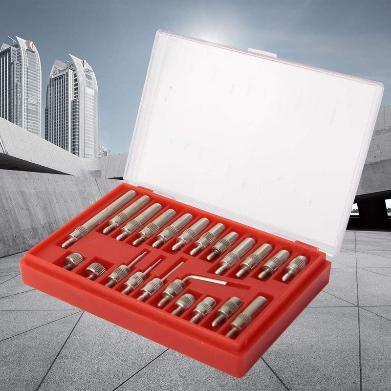 Fafeicy 22pcs Test Indicator Contact 0.01mm Stainless Steel Dial Indicator Points Set for Dial Indicator