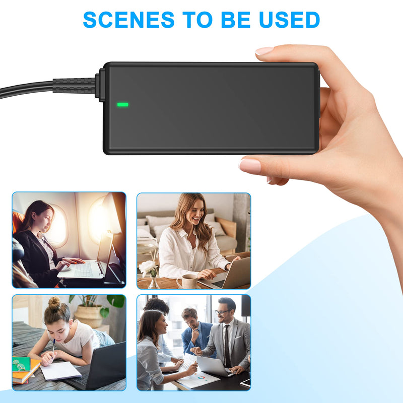 65W&45W 2 Tips Charger for Dell Laptop Charger，Replacement for All 65W/45W Dell inspiron 13 14 15 17 3000 5000 7000 Series laptops Round Connects Chargers（7.4mm and 4.5mm）