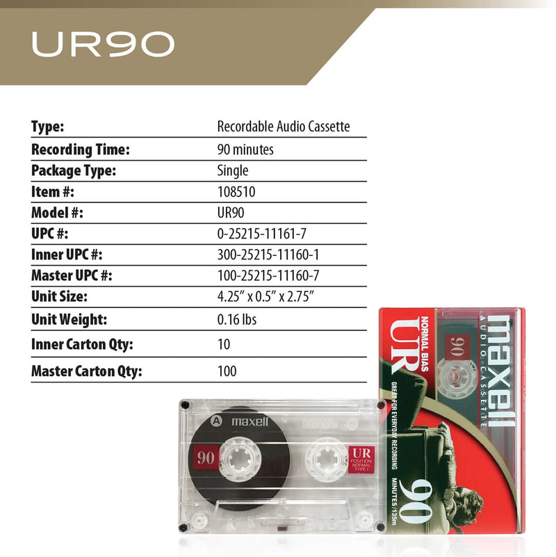 Maxell 108510 Normal Bias-Ur, smoke
