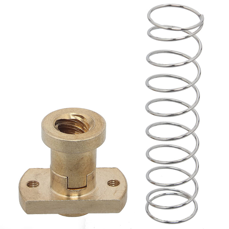 2 Pack Anti Backlash Spring Loaded Nut Elimination Gap Brass Nuts Z Axis Acme Threaded Rod Upgrade Kit for Ender 3s 3 Pro V2 CR10 Tornado 3D Printer