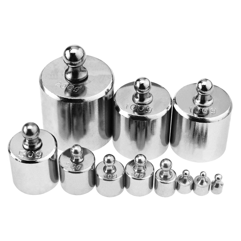 YINETTECH 19 PCS. Calibration Gram Scales Weights Kit with 1 Tweezers 10mg to 200g Digital Scale Jewelry Science Laboratory