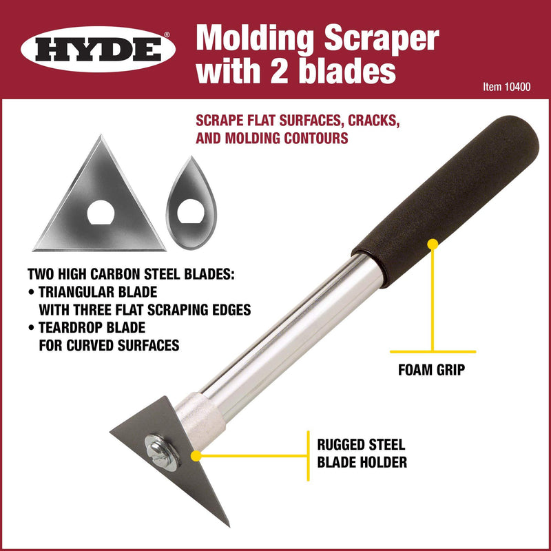 Hyde Tools 10400 Molding Scraper with two blades