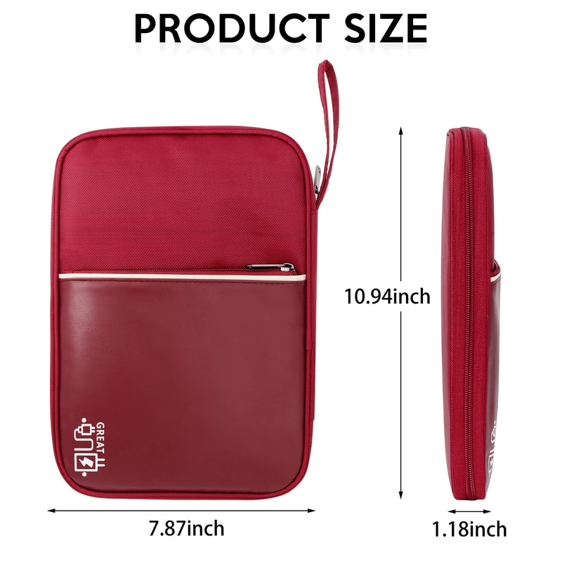 SELLYFELLY Electronics Organizer Travel Cord Organizer Case Compact Electronics Accessories Bag for Cable, Cord, Charger, Phone, Hard Drive Wine Red