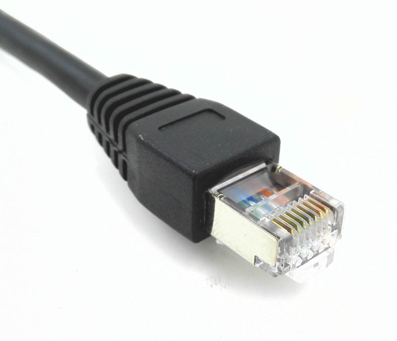 zdyCGTime 10inch Cat6e RJ45 M/F Shielded Ethernet Network Screw Panel Mount Extension Cable (10inch RJ45)