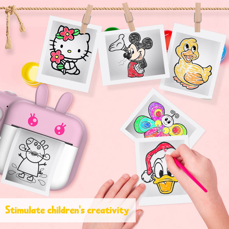 10 Rolls Camera Paper for Kidizoom Print Camera Paper Refill, 2.2x1 Inch Camera Print Paper Compatible with VTech/Kidizoom/Dragon Touch Camera Refill Paper Kit for Most Kids Instant Camera