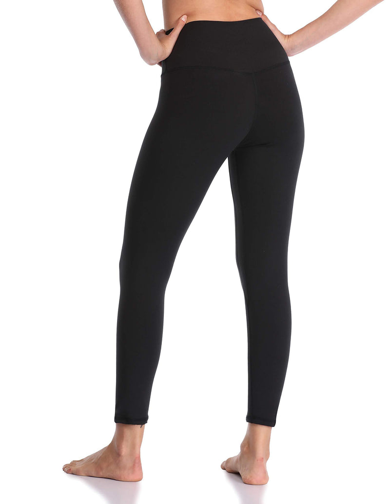YUNOGA Women's Ultra Soft High Waisted Seamless Leggings Tummy Control Yoga Pants Black X-Small