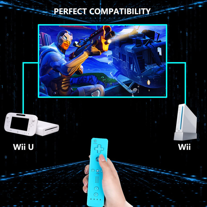 Yosikr Wireless Remote Controller for Wii Wii U - Black and Blue 2 Packs
