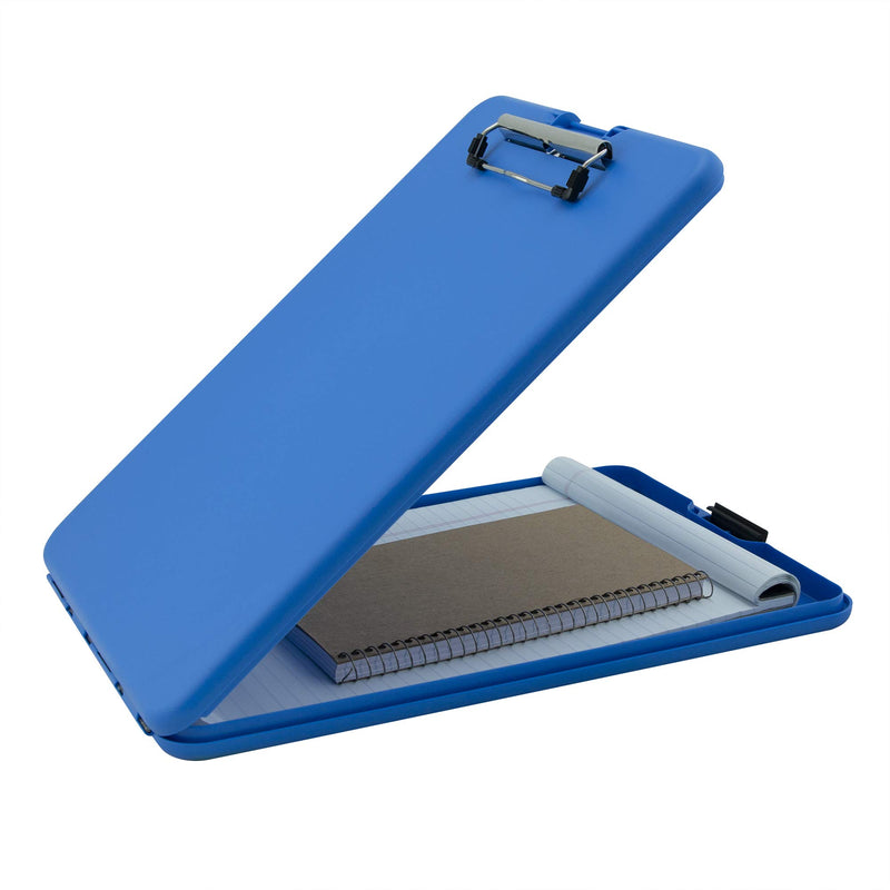 Saunders Blue SlimMate Plastic Storage Clipboard – Light Weight, Polypropylene Clipboard for Students, Teachers, Parents, Sales, Utility, Industrial, Office Professionals. Stationery Items Letter