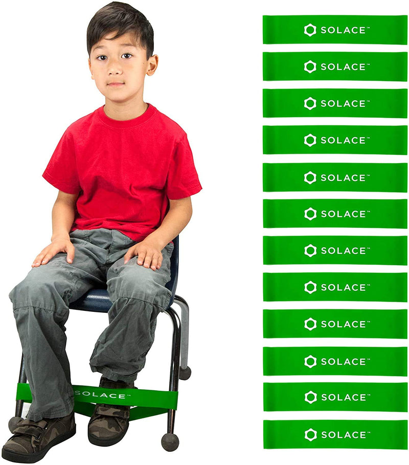 Fidget Chair Bands for Kids (12-Pack) - Flexible Seating Classroom Furniture for Kids with Fidgety Feet - Kick Bands Rubber Band for Chairs - Students ADHD Sensory Kickbands